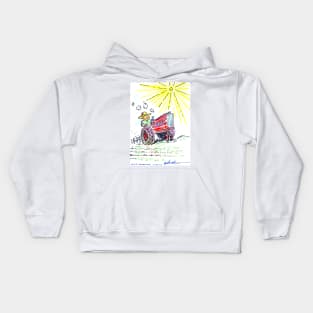 Big Red Tractor Ape Kids Hoodie